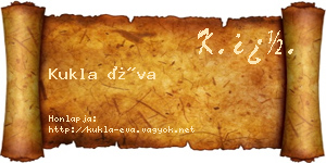 Kukla Éva névjegykártya
